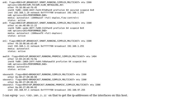 Apple: How do I find out (command line or python) if an IP address is from the local host? смотреть онлайн