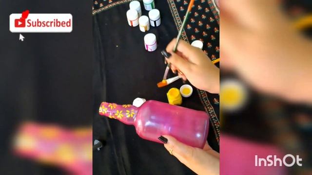 ??||Easy & Simple Floral? Print Bottle Art||??#flowers?#printing?#bottleart?#subscribe????❤️ смотреть онлайн