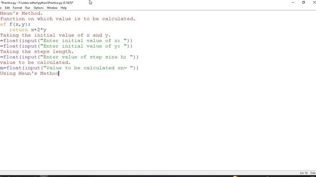 How to write a code for Heun's Method in python idle | 2023 | смотреть онлайн