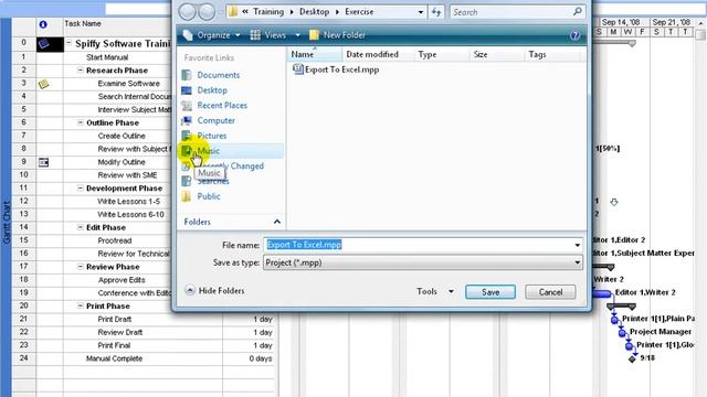 Project 2007: Export To Excel смотреть онлайн
