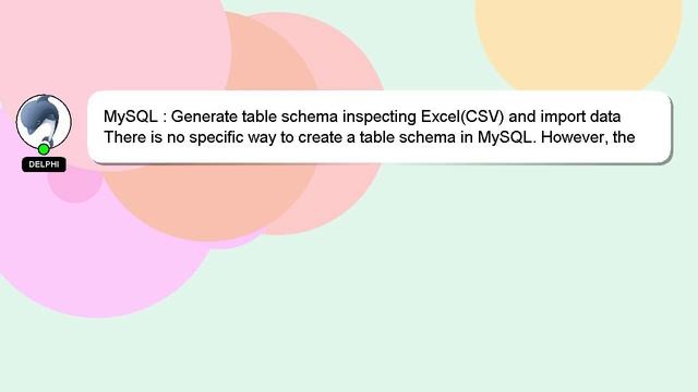 MySQL : Generate table schema inspecting Excel(CSV) and import data смотреть онлайн
