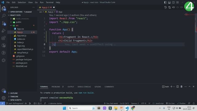 React Tutorial In Hindi #36: React Fragment | React JS Tutorial For Beginners To Advanced | React J смотреть онлайн