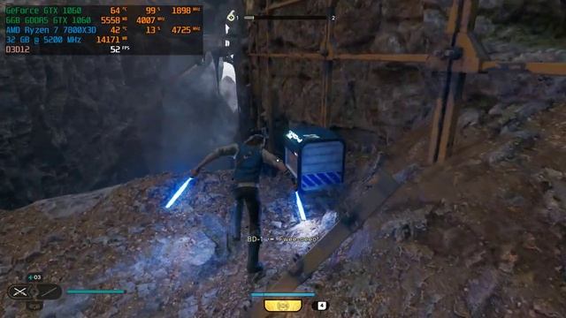 STAR WARS Jedi: Survivor - GTX 1060 6GB + Ryzen 7 7800X3D смотреть онлайн