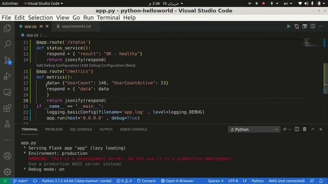 Lesson2 - Exercise-2 : Application Logging смотреть онлайн
