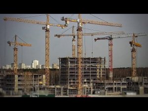 Танцы КРАНОВ. Рассвет. Башенные краны. LIEBHERR TOWER CRANE