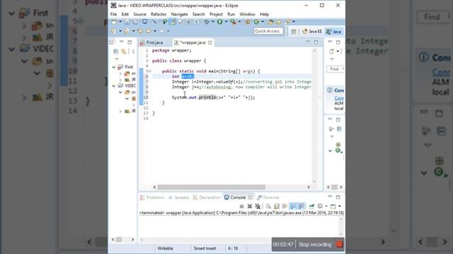WRapper Classes Java смотреть онлайн