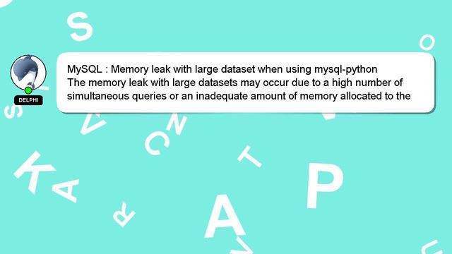 MySQL : Memory leak with large dataset when using mysql-python смотреть онлайн