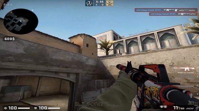Faceit lvl 10. (3550k+ ELO) DUST 2 INSANE THROW 1vs3 смотреть онлайн