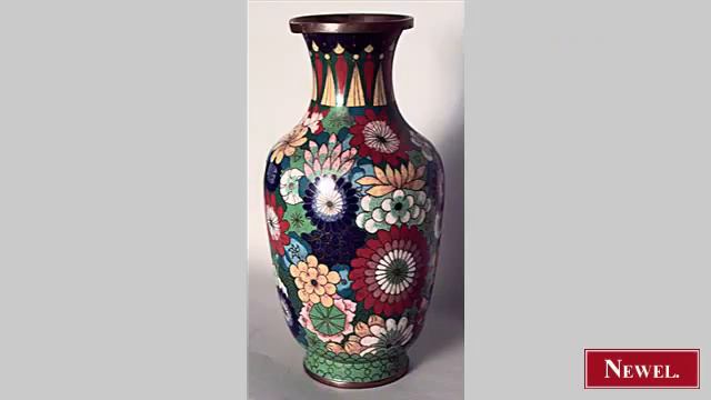 Antique Oriental Chinese style cloissone floral design смотреть онлайн