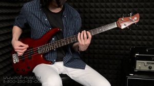 Бас-гитара YAMAHA TRBX174EW - гитара с верхней декой из дерева манго (Eye of the tiger bass cover)