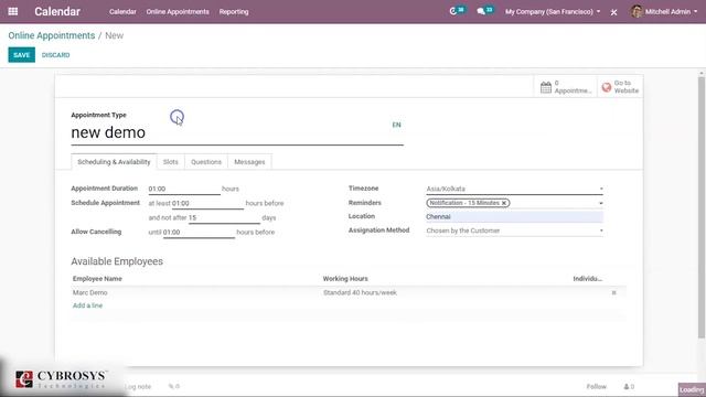 Odoo 13 Calendar Module смотреть онлайн