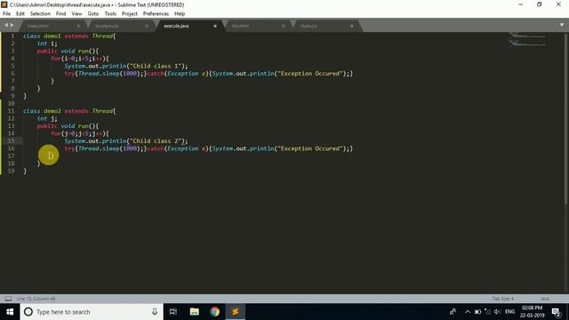 How to create Thread in Java|Read Description|Java tutorial|Sublime Text|Thread in Java смотреть онлайн