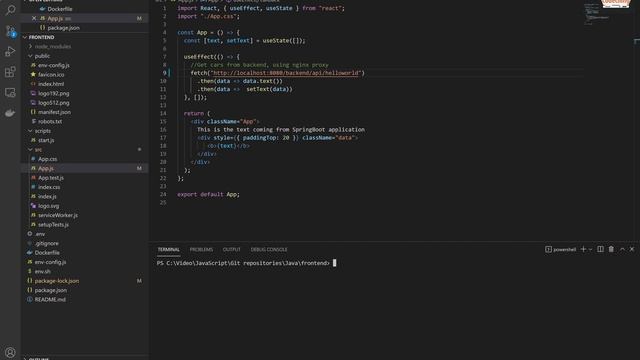 How to use Docker to dockerize a Spring Boot application, React app, NginX proxy | Docker Compose смотреть онлайн