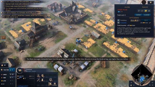 Age of empire IV Buy settlements to expand moscow смотреть онлайн
