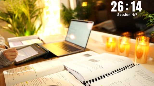 7 HOUR STUDY WITH ME | Background noise, 10-min Break, No music, Study with Merve смотреть онлайн