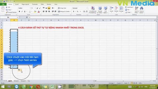 4 cách đánh số thứ tự nhanh nhất trong excel 2003-2007-2010-2013 смотреть онлайн