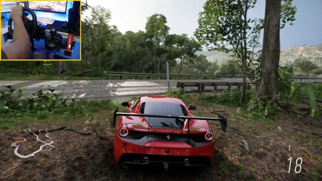 FORZA HORIZON 5 Steering Wheel G29 - FERRARI CORSE CLIENTI 488 CHALLENGE смотреть онлайн