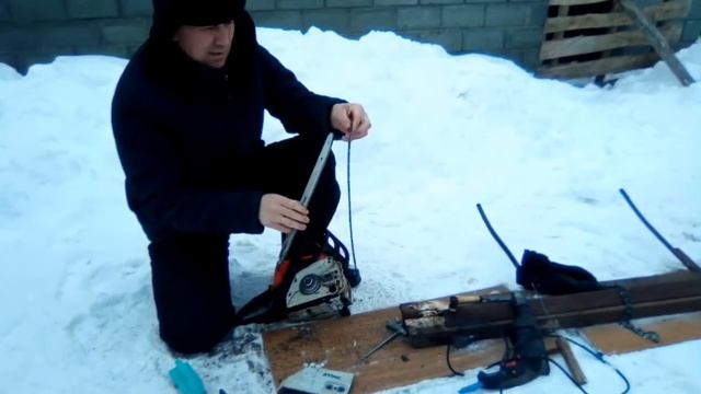 Как заклепать цепь от бензопилы/ Как не надо заточить новую цепь/ Stihl Ms180.