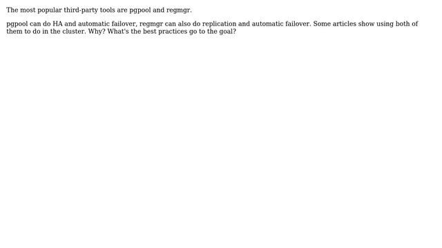 HA and Automatic Failover with PostgreSQL смотреть онлайн
