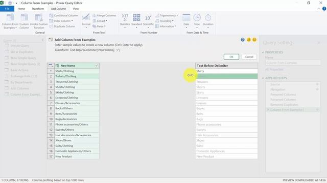 How to add a Column from Examples in Power Query/Excel without any formulas (AI elements in Excel) смотреть онлайн