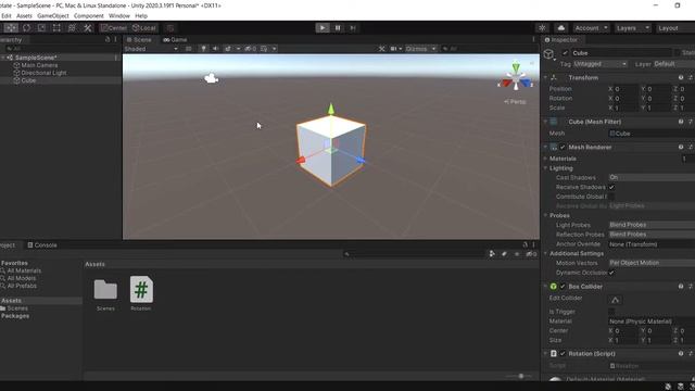 Как заставить вращаться объекты в юнити C# скрипт смотреть онлайн