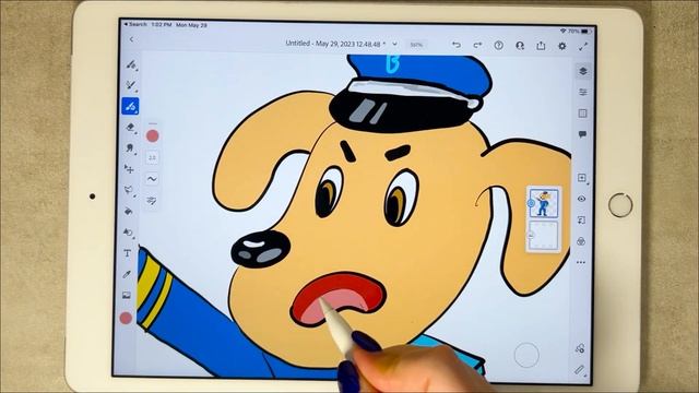 Drawing Sheriff Labrador / how to draw Sheriff Labrador / BabyBus Characters смотреть онлайн