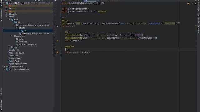 Kotlin Spring Boot Tutorial - Part 3 | Task Entity смотреть онлайн