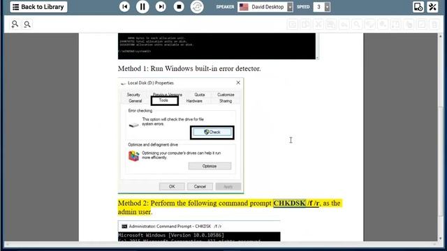 Fix File System Errors with Check Disk Utility (CHKDSK) смотреть онлайн