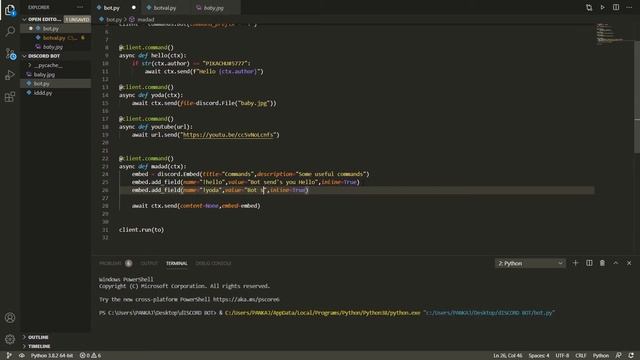 Making a Discord Bot using Python | Discord.py | Part-2:Embeds | (Hindi) смотреть онлайн