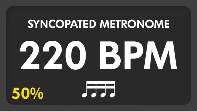 220 BPM - Syncopated Metronome - 16th Notes (50%) смотреть онлайн