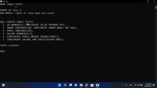 إنشاء الجداول في اوراكل Create Table In SQL Oracle смотреть онлайн