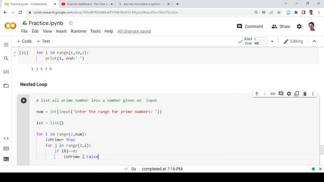 6 Prime Number finding in Python | #nestedloop смотреть онлайн