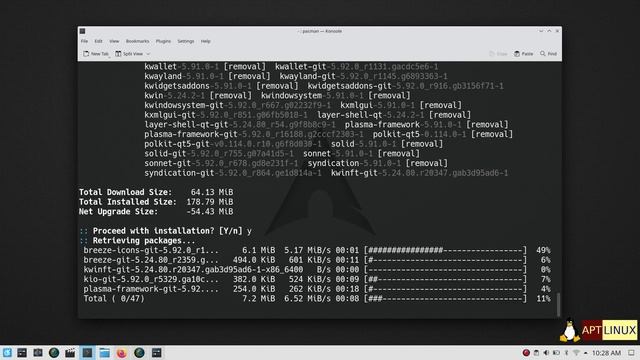 KDE Plasma 5.24 | Desktop cube effect | Arch Linux. смотреть онлайн