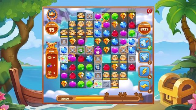 Как пройти уровень 8739 игры Сокровища Пиратов смотреть онлайн