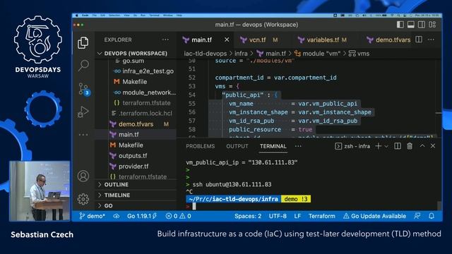 DevOpsDays Warsaw 2022 - Sebastian Czech - Build infrastructure as a code (IaC) using test-later... смотреть онлайн
