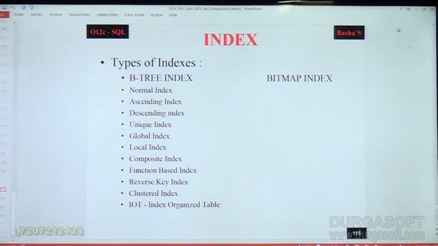 Oracle Tutorial || Oracle|Sql Other DB Objets Index Part-1 by basha смотреть онлайн