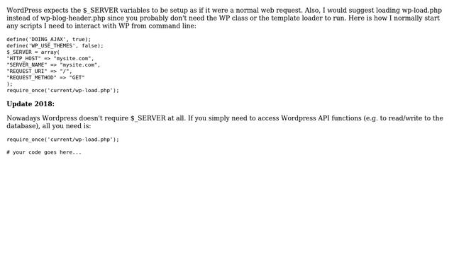 Wordpress: Access WordPress API Outside of WordPress (command-line PHP) (4 Solutions!!) смотреть онлайн