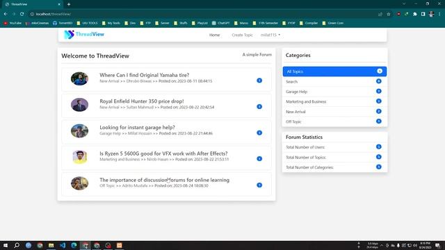 ThreadView - A simple Discussion Forum | php | MySql | Project Overview смотреть онлайн