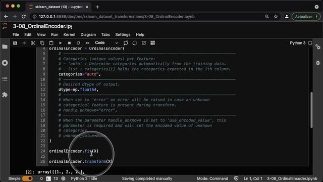 ML con scikit-learn Ep 19.08 | Transformación de datos usando OrdinalEncoder смотреть онлайн