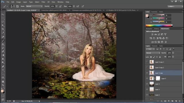 TUTORIAL PHOTOSHOP CS6 *THE FOREST* 3° PARTE ILUSION OTOÑAL смотреть онлайн