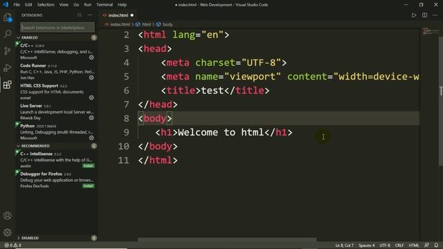 How to use VS Code for HTML and Python | Visual Studio Code Tutorial in Hindi | VS Code Setup смотреть онлайн