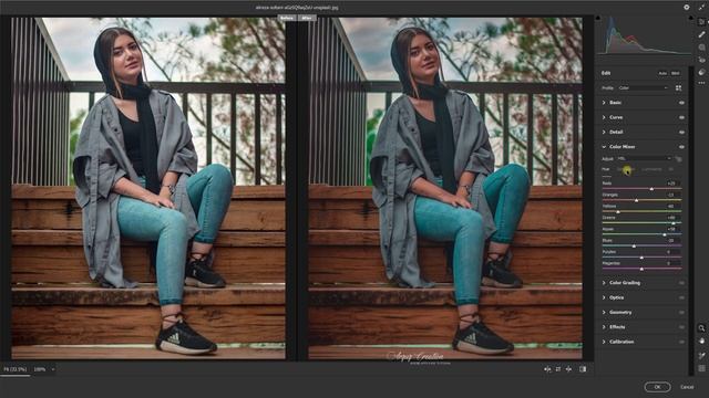 Outdoor Portrait Moody Colour Grading Photoshop | Camera Raw Presets | Photoshop Tutorial смотреть онлайн