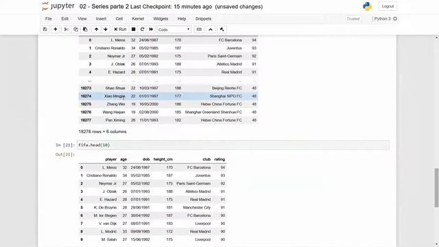 05 - Python e Pandas: Metodi head e tail смотреть онлайн