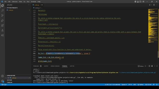 playing around with the slice function in python to familiarize ourselves смотреть онлайн