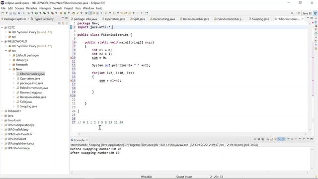 Fibonacci series in java in Telugu смотреть онлайн