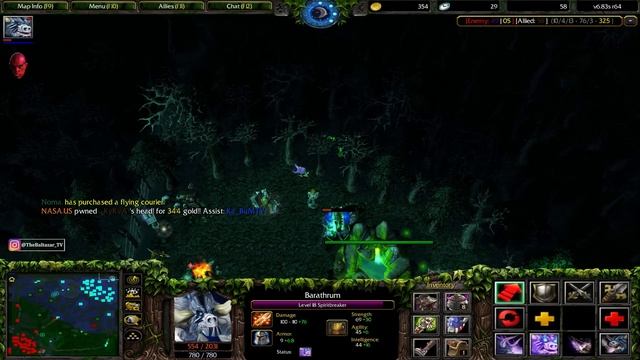 DOTA BARATHRUM vs TERRORBLADE (HARD GAME - CARRY BUILD) смотреть онлайн