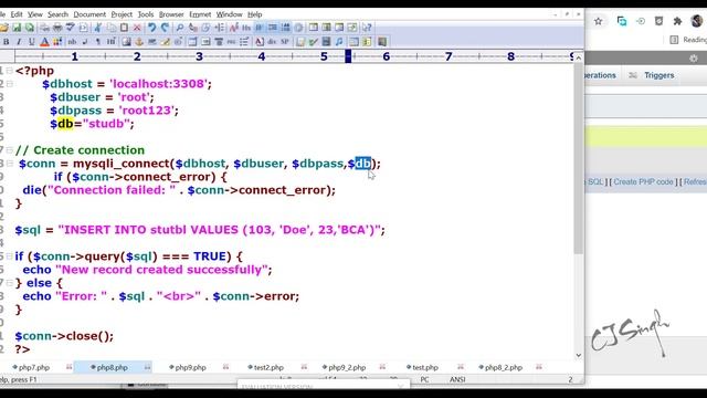PHP: MySQL create Database, Test Connection , Insert Values using PHP, Learn MySQL & PHP in Punjabi смотреть онлайн