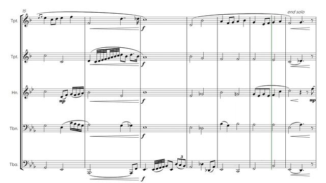 Over the Rainbow for Brass Quintet [Score Video] смотреть онлайн