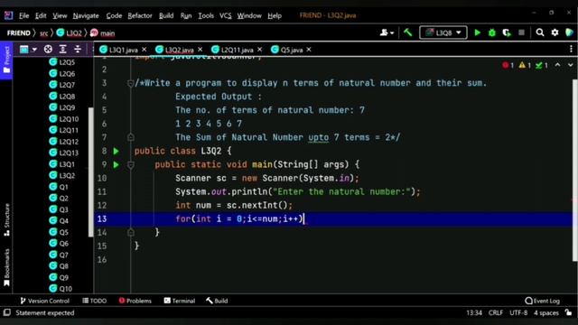 how to display n terms of natural number and their sum.loops in java using loops find sum #java смотреть онлайн