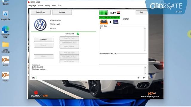 KT200 12.10 ECU Programmer setup tutorial obd2gate смотреть онлайн